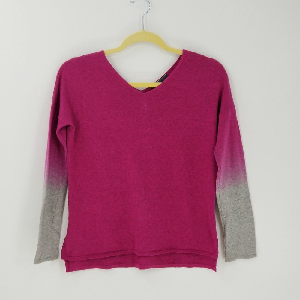 Vince Girls Dip Dye V-Neck Sweater Size L / 12